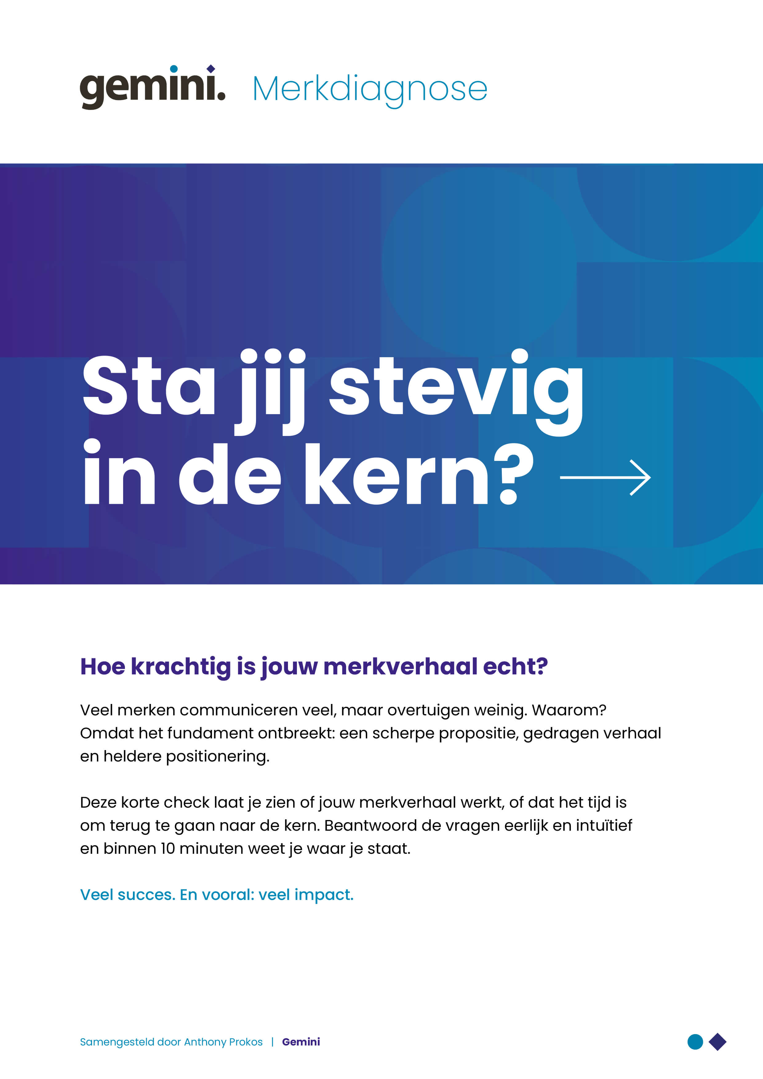 Cover: Merkdiagnose: sta jij stevig in de kern?
