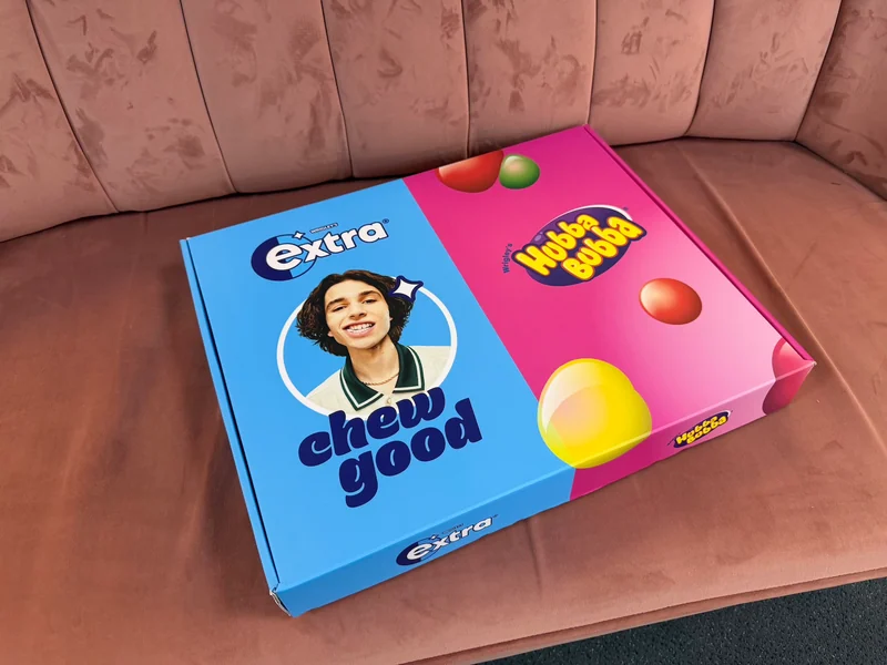 Extra × Hubba Bubba — Chew Good, gesloten doos